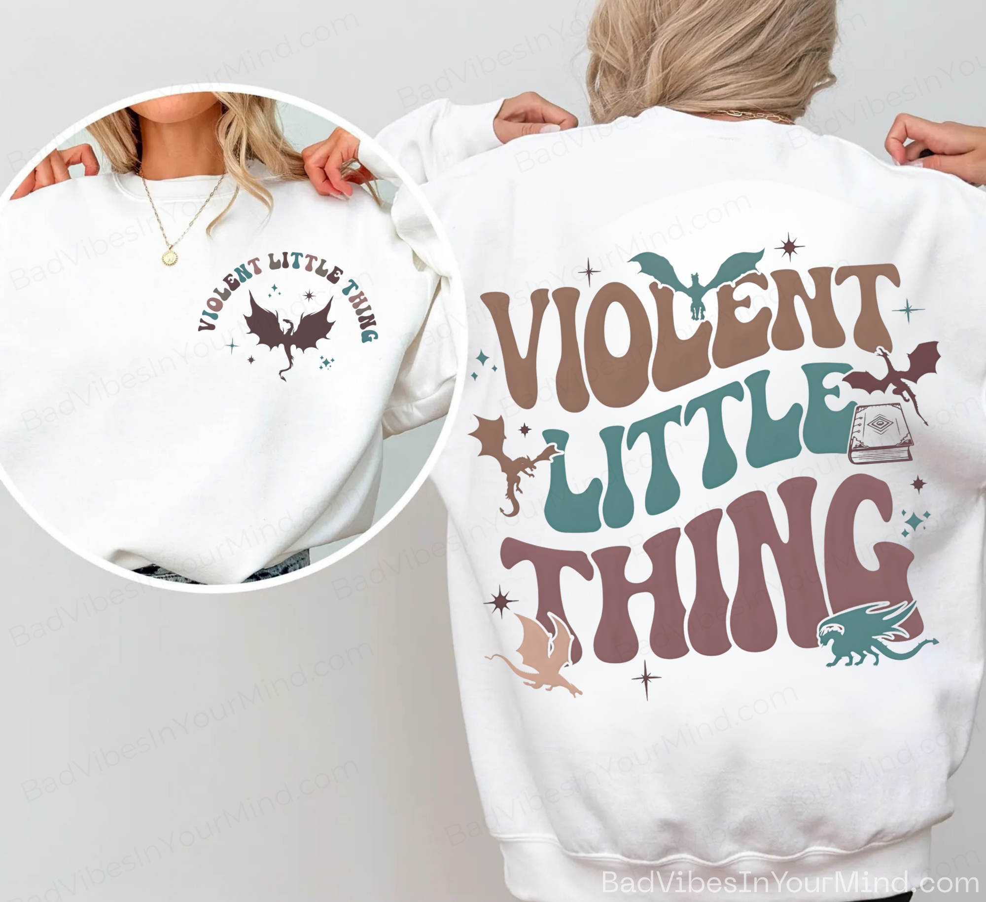 Dragon Sweatshirt, Violent Little Thing Shirt, Fourth Wing Sweatshirt, Dragon Rider Sweatshirt, Bookish Sweatshirt, Book Lover Shirt