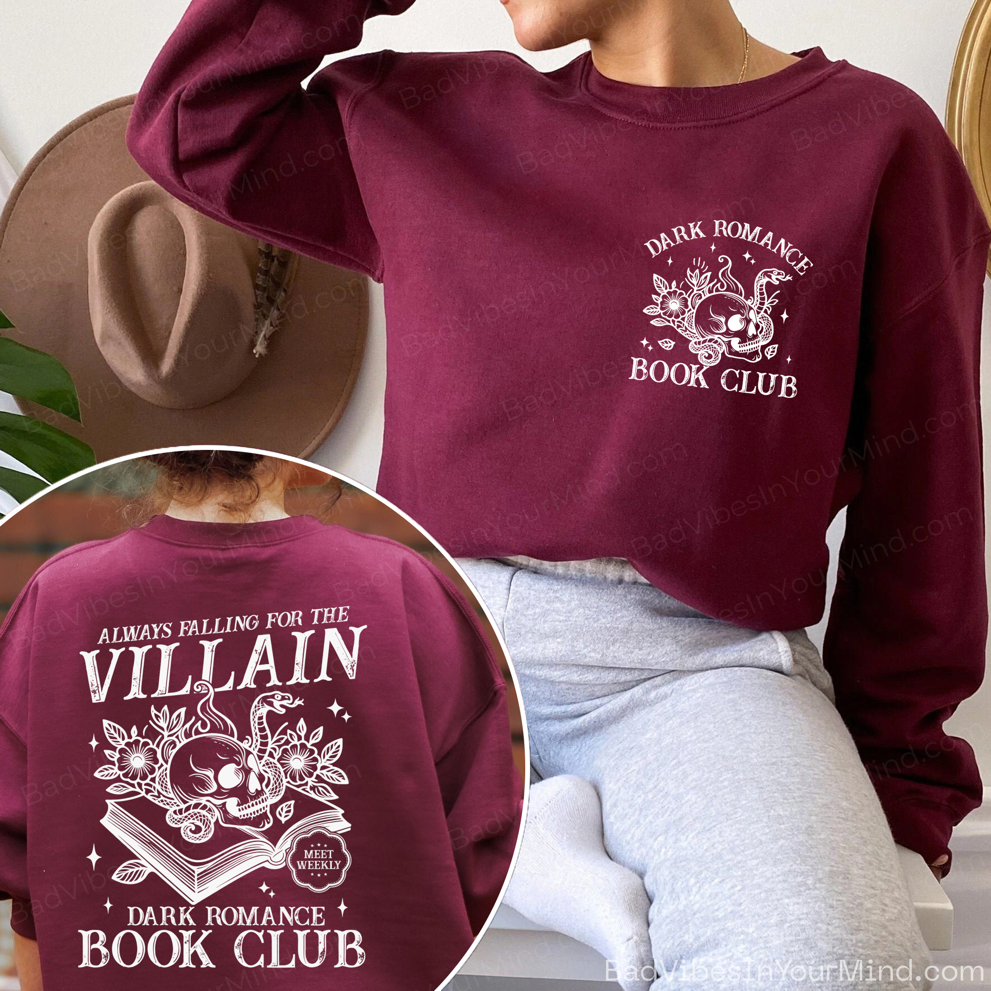 Dark Romance Book Club Hoodie Sweatshirt, Fantasy Shirt Design, Retro Dark Academia Shirt, Vintage Booktok Lovers Shirt, Bookish gift