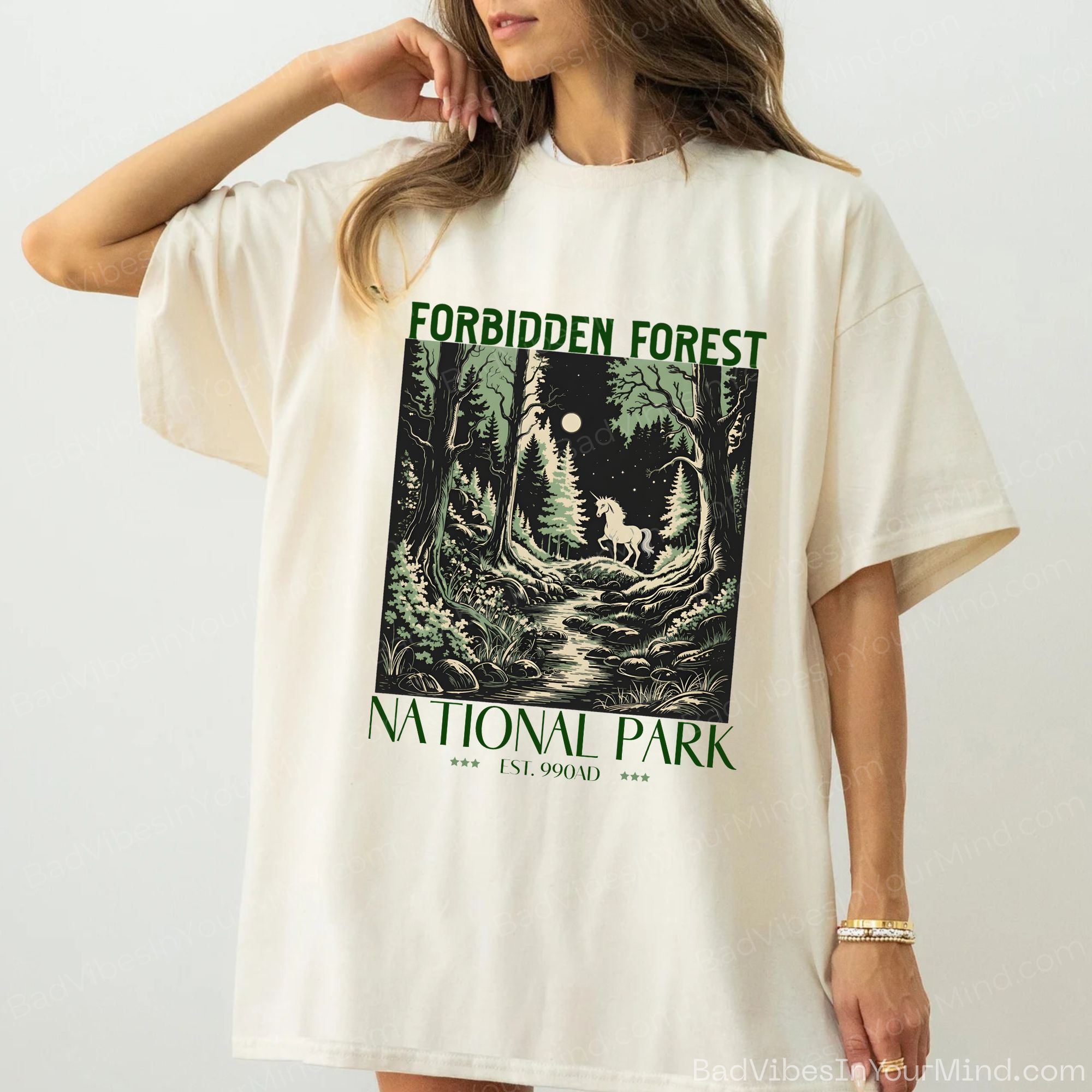 Forbidden Forest Shirt, Bookish Comfort Colors T-Shirt, Wizarding School Tshirt, National Park Wizard Shirt, Thrifted Aesthetic Reader Gift