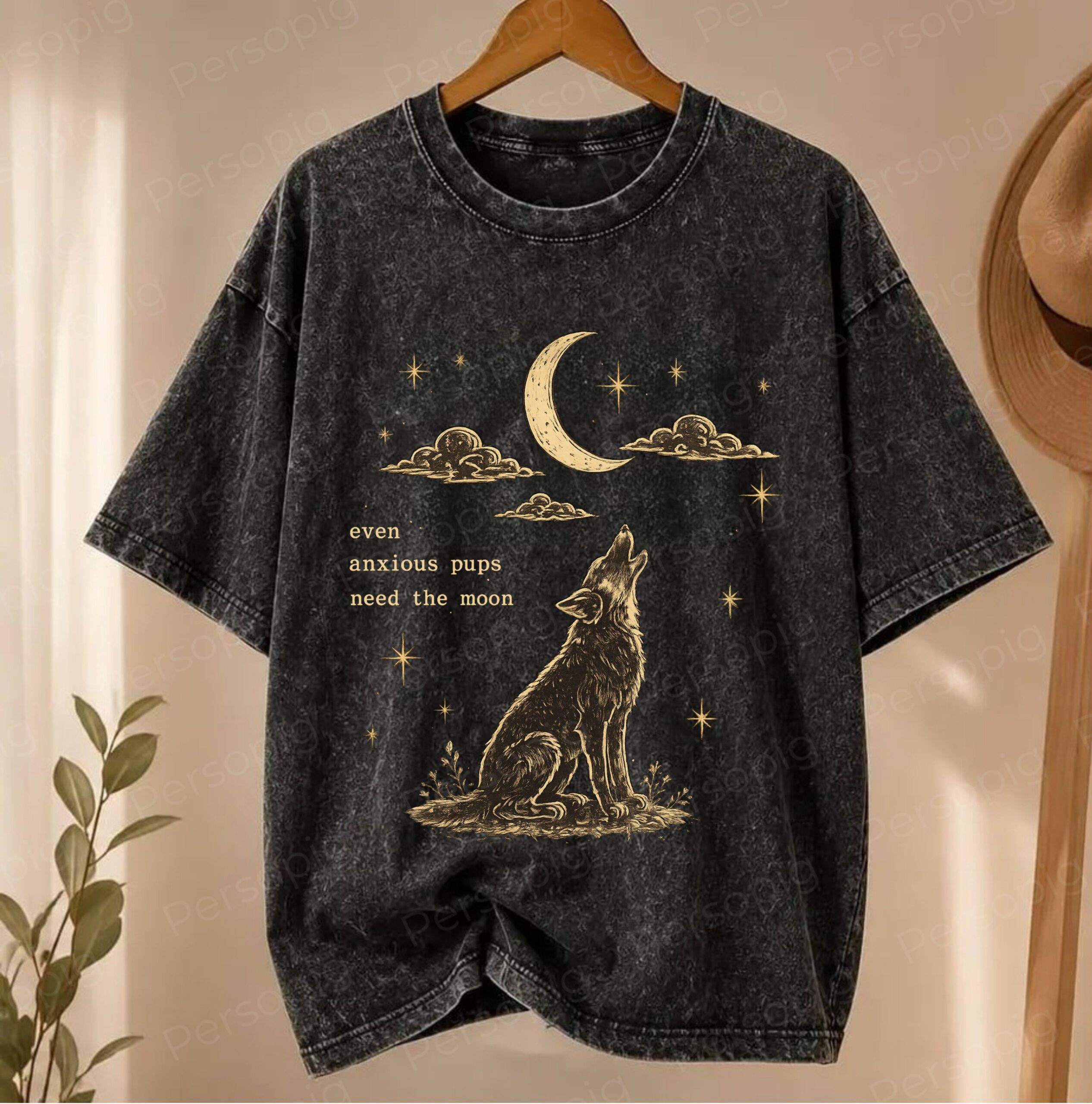 Even Anxious Pups Need The Moon Wash Shirt, NK The Divide Tour Comfort Color Shirt, Indie Music