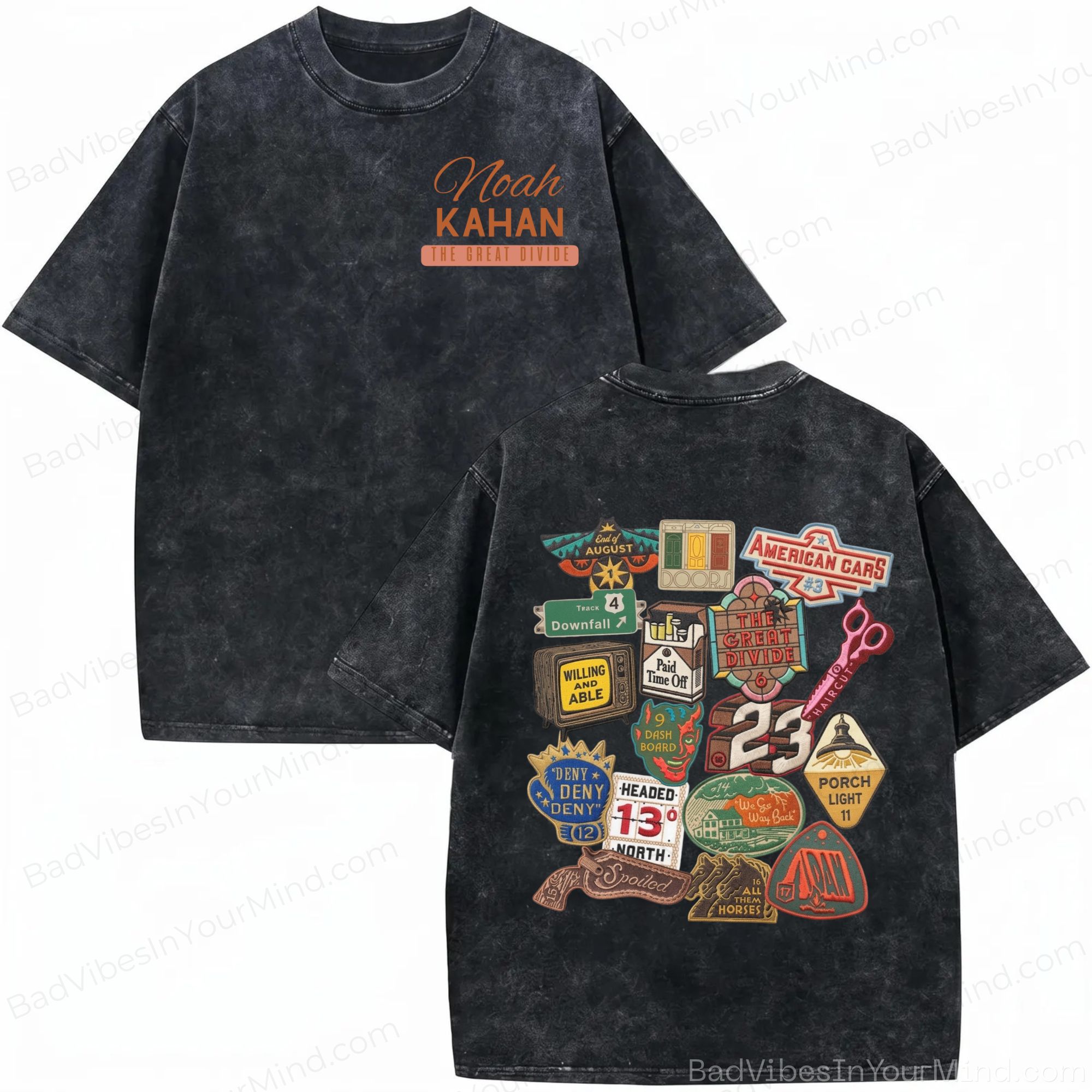 Noah Kahan The Divide Tour Wash Shirt, Comfort Color Shirt, I'll Leave Porch Light On Concert Sweatshirt, Noah Kahan Tour Shirt