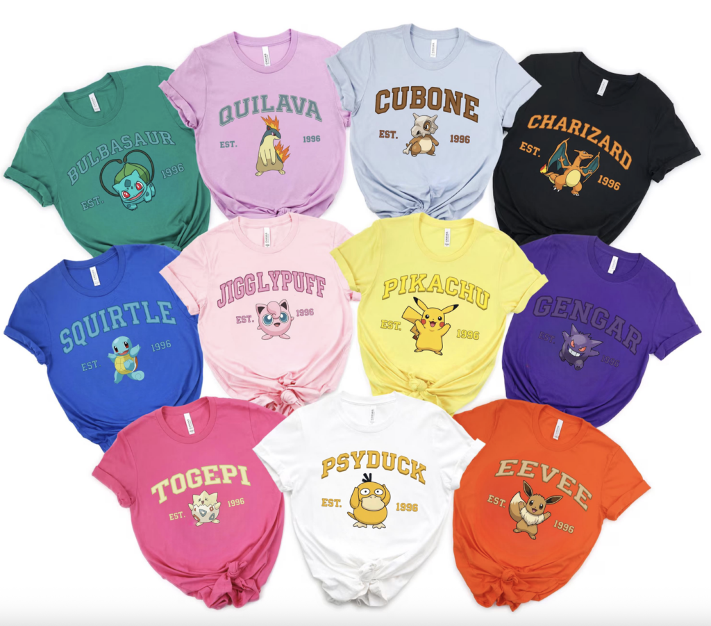 Custom Pokemon Shirts